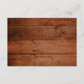 Rustikale Sonnenblumengarten mit Hochzeitskarten Begleitkarte (Rückseite)