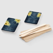 Rustikale Sonnenblumengrün Hochzeitsprogramm Fächer (Non-assembled)