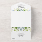 Rustikale Sonnenblumengrün Kalligrafie UAWG Weddin All In One Einladung (Außenbereich)