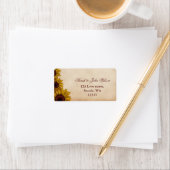 Rustikale Sonnenblumenhochzeit Adressaufkleber (Insitu)