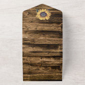 Rustikale Sonnenblumenhochzeit All In One Einladung (Außenbereich)