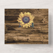 Rustikale Sonnenblumenhochzeit All In One Einladung (Rückseite)