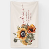 Rustikale Sonnenblumenhochzeit Banner (Vertikal)