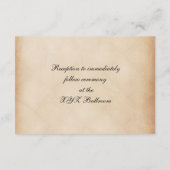 Rustikale Sonnenblumenhochzeit Begleitkarte (Rückseite)