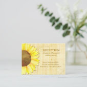 Rustikale Sonnenblumenhochzeit Begleitkarte (Stehend Vorderseite)