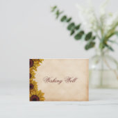 Rustikale Sonnenblumenhochzeit Begleitkarte (Stehend Vorderseite)