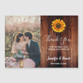 Rustikale Sonnenblumenhochzeit dank Magnetkarte (Vorderseite)