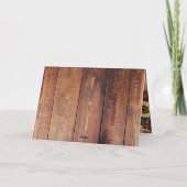 Rustikale Sonnenblumenhochzeit Dankeskarte (Rückseite)