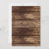 Rustikale Sonnenblumenhochzeit Einladung (Rückseite)