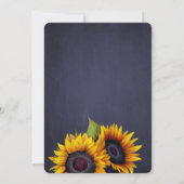 Rustikale Sonnenblumenhochzeit Einladung (Rückseite)