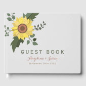Rustikale Sonnenblumenhochzeit Gästebuch (Vorderseite)