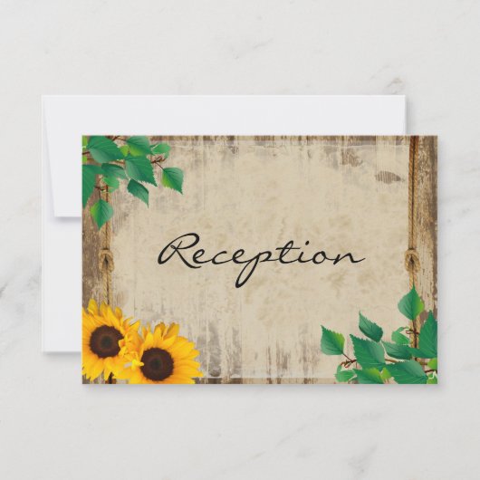 Rustikale Sonnenblumenhochzeit im Stallgebäude - E Einladung (Vorderseite)