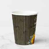 Rustikale Sonnenblumenhochzeit Pappbecher (Rechts)