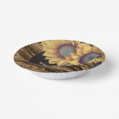 Rustikale Sonnenblumenhochzeit Pappteller (Gewinkelt)