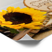 Rustikale Sonnenblumenhochzeit Poster (Ecke)