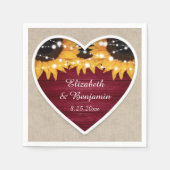 Rustikale Sonnenblumenhochzeit Serviette (Vorderseite)