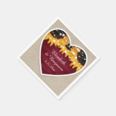 Rustikale Sonnenblumenhochzeit Serviette (Ecke)