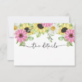 Rustikale Sonnenblumenkarte RSVP Karte (Vorderseite)