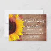 Rustikale Sonnenblumenkarten für Brautpartys aus H Einladung (Vorderseite)