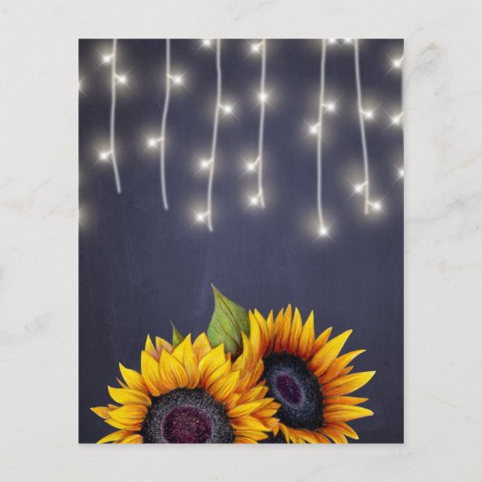 Rustikale Sonnenblumenkirchensaison einladen (Rückseite)