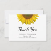 Rustikale Sonnenblumenklasse 2025 Abschluss Dankeskarte (Vorderseite)
