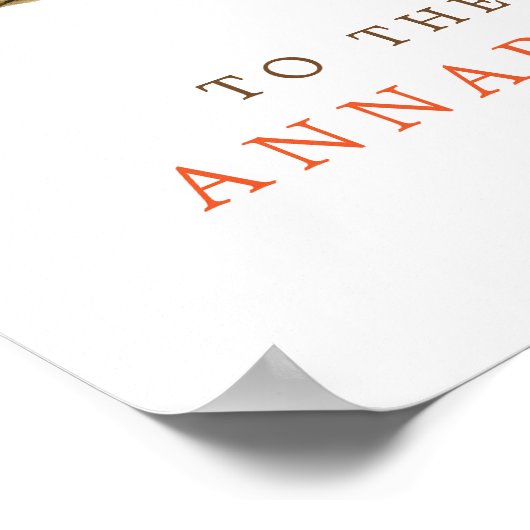 Rustikale Sonnenblumenkranz-Hochzeit im Herbst Wil Poster (Ecke)