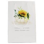 Rustikale Sonnenblumenkürbis Mittlere Geschenktüte (Vorderseite)