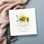 Rustikale Sonnenblumenkürbis Serviette