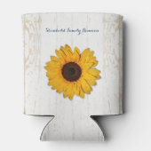 Rustikale Sonnenblumenlace und Burlap können kühle Dosenkühler (Rückseite)