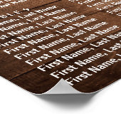 Rustikale Sonnenblumenlampen Hochzeitsstift Poster (Ecke)