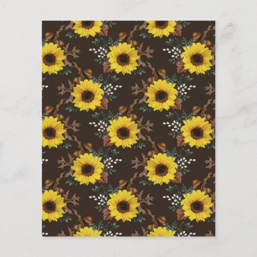 Rustikale Sonnenblumenlandschaft Flyer (Hinten)