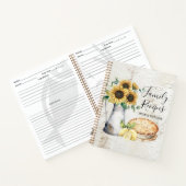 Rustikale Sonnenblumenlandschaft Rezept Buch (Innenseite)