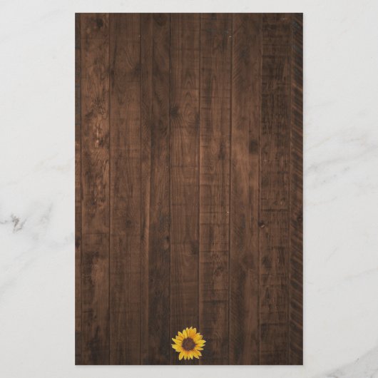 Rustikale Sonnenblumenleuchten bei Hochzeitsfeiern (Rückseite)