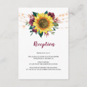 Rustikale Sonnenblumenleuchten Blumenzwiebelempfeh Begleitkarte (Vorderseite)