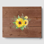 Rustikale Sonnenblumenleuchten Brautparty Gästebuch (Rückseite)