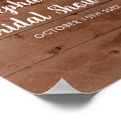 Rustikale Sonnenblumenleuchten Brautparty Poster (Ecke)