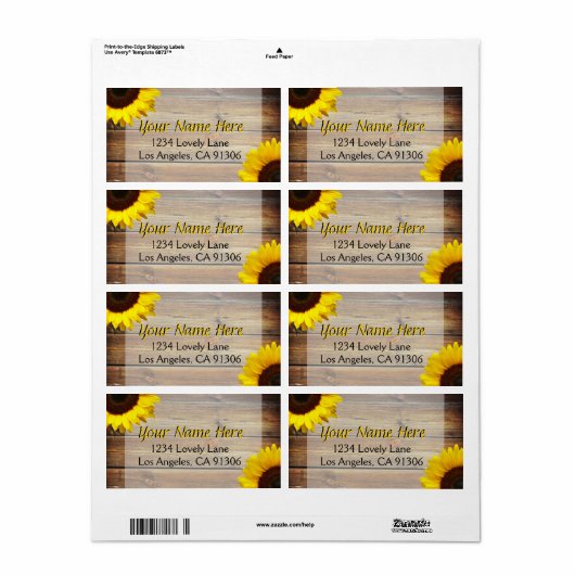 Rustikale Sonnenblumenmarken (Vorne)