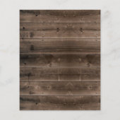 Rustikale Sonnenblumenmauer Holz Bridal Bingo Spie (Rückseite)