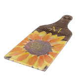 Rustikale Sonnenblumenmonogramm Schneidebrett (Ecke)