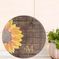 Rustikale Sonnenblumenmonogramm