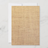 Rustikale Sonnenblumenpomanders & Butterfly-Hochze Einladung (Rückseite)