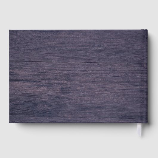 Rustikale Sonnenblumensaite hell Holz Gästebuch (Rückseite)