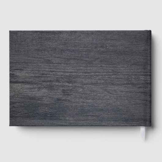 Rustikale Sonnenblumensaite hell Holz Gästebuch (Rückseite)