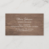 Rustikale Sonnenblumensaite hell Holz Visitenkarte (Rückseite)