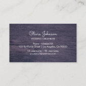 Rustikale Sonnenblumensaite hell Holz Visitenkarte (Rückseite)