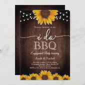 Rustikale Sonnenblumensaitenleuchten ich mache GRI Einladung (Vorne/Hinten)