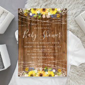 Rustikale Sonnenblumensäulendusche Einladung