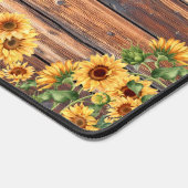 Rustikale Sonnenblumenscheibe Schreibtischunterlage (Ecke)