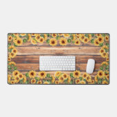 Rustikale Sonnenblumenscheibe Schreibtischunterlage (Tastatur & Maus)