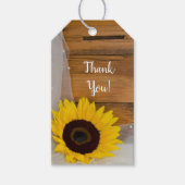 Rustikale Sonnenblumenschleier Land Wedding Gefall Geschenkanhänger (Vorderseite)